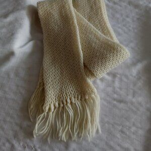 Pretty cream-colored double vintage scarf made by Grandma in 1982